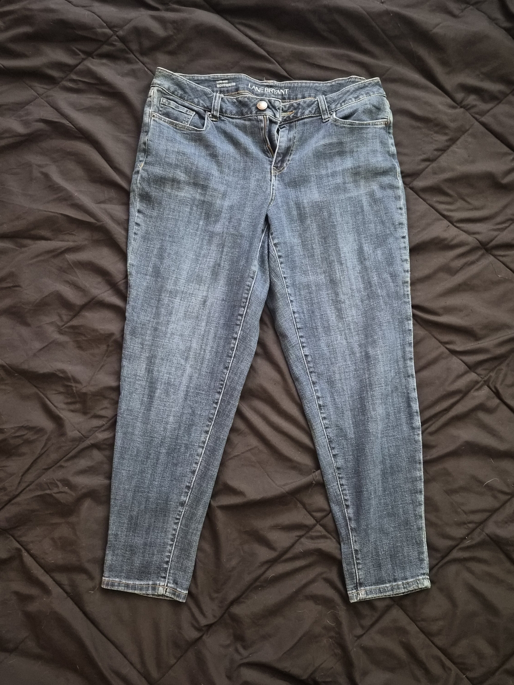 Lane Bryant Blue Ankle-Length Stretch Jeans